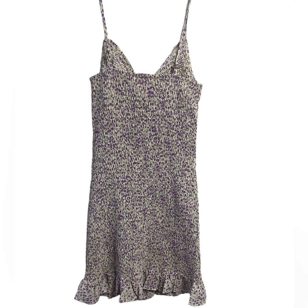 Timing Arielle Smock Floral Purple Mini Dress - Picture 3 of 8